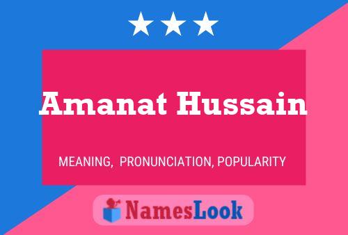 Amanat Hussain Name Poster