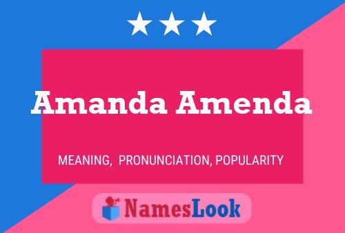 Amanda Amenda Name Poster