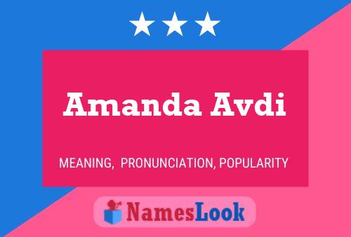 Amanda Avdi Name Poster