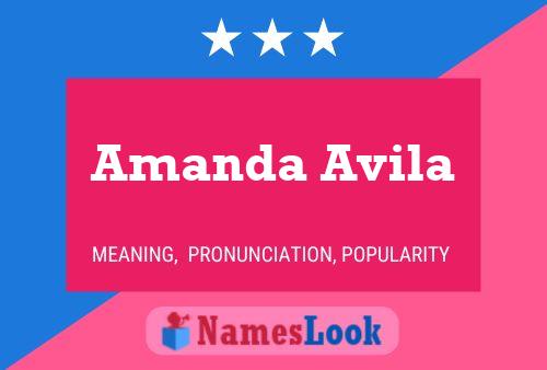 Amanda Avila Name Poster