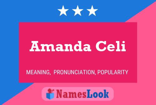 Amanda Celi Name Poster