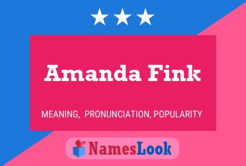 Amanda Fink Name Poster