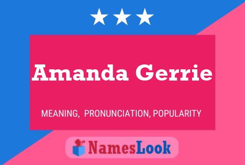 Amanda Gerrie Name Poster