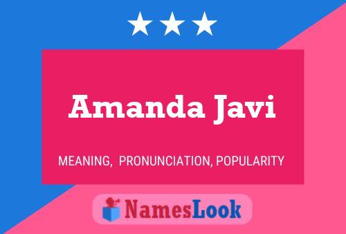 Amanda Javi Name Poster