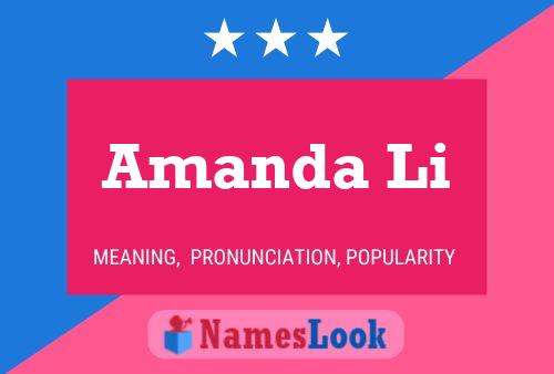 Amanda Li Name Poster