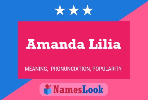 Amanda Lilia Name Poster