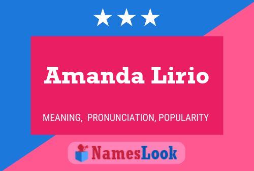 Amanda Lirio Name Poster