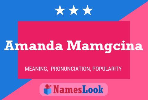 Amanda Mamgcina Name Poster