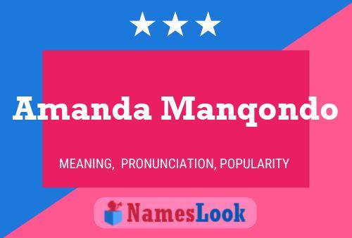 Amanda Manqondo Name Poster