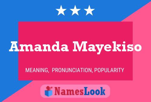 Amanda Mayekiso Name Poster