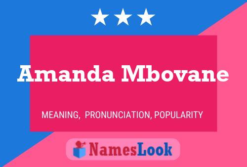 Amanda Mbovane Name Poster