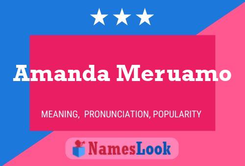 Amanda Meruamo Name Poster