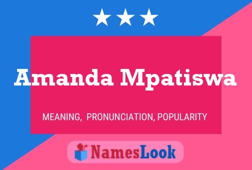 Amanda Mpatiswa Name Poster