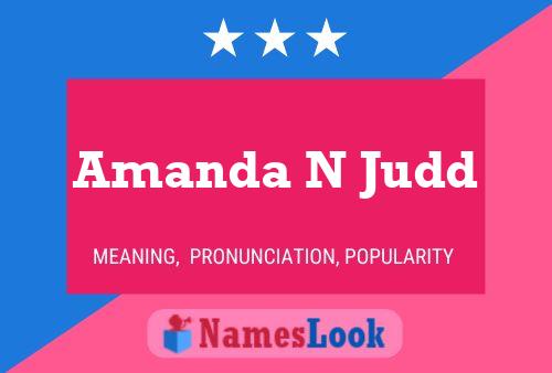 Amanda N Judd Name Poster