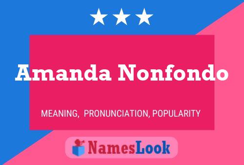 Amanda Nonfondo Name Poster