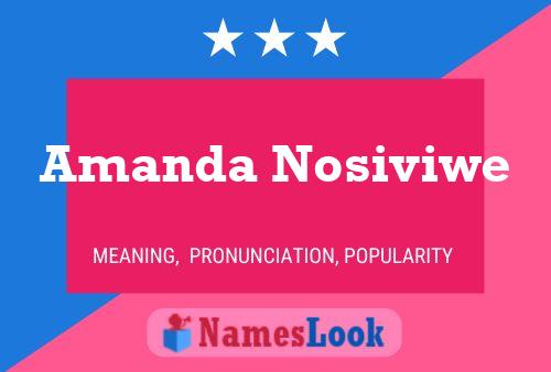 Amanda Nosiviwe Name Poster