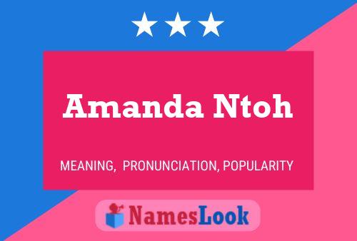 Amanda Ntoh Name Poster