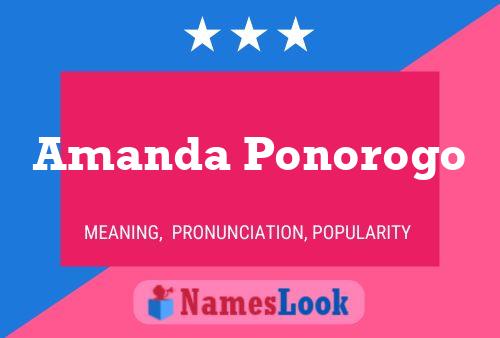 Amanda Ponorogo Name Poster