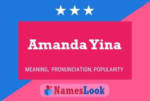 Amanda Yina Name Poster