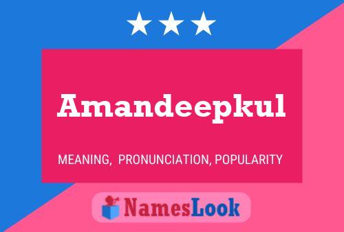 Amandeepkul Name Poster