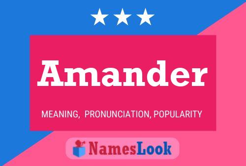 Amander Name Poster