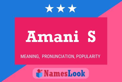 Amani  S Name Poster