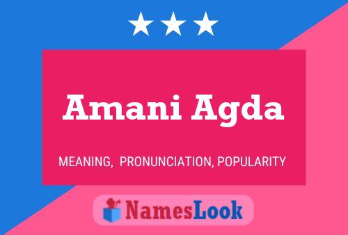 Amani Agda Name Poster