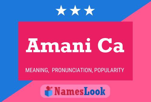 Amani Ca Name Poster