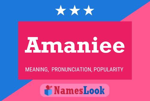 Amaniee Name Poster