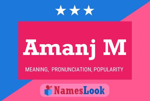 Amanj M Name Poster