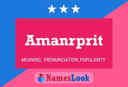 Amanrprit Name Poster