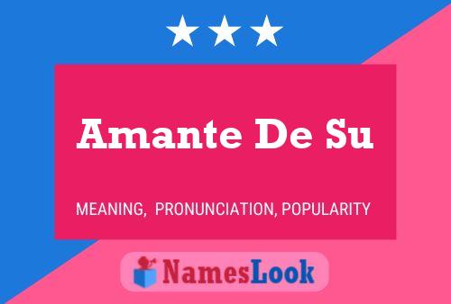 Amante De Su Name Poster