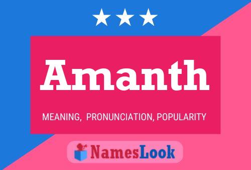 Amanth Name Poster