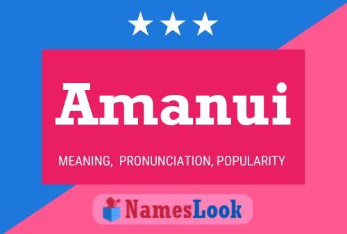 Amanui Name Poster