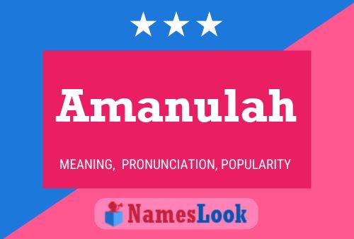 Amanulah Name Poster