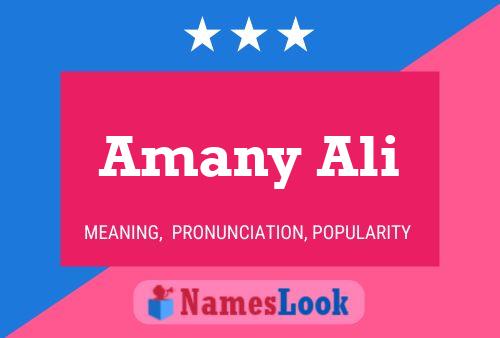 Amany Ali Name Poster