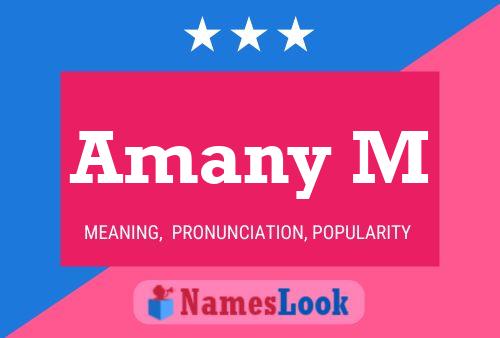 Amany M Name Poster