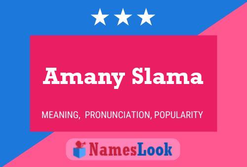 Amany Slama Name Poster