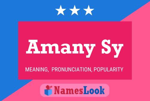 Amany Sy Name Poster