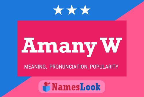 Amany W Name Poster