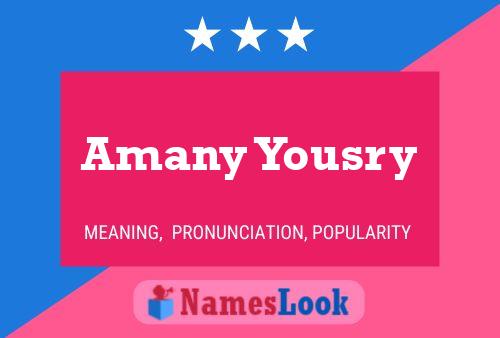 Amany Yousry Name Poster