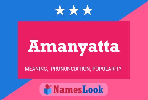 Amanyatta Name Poster