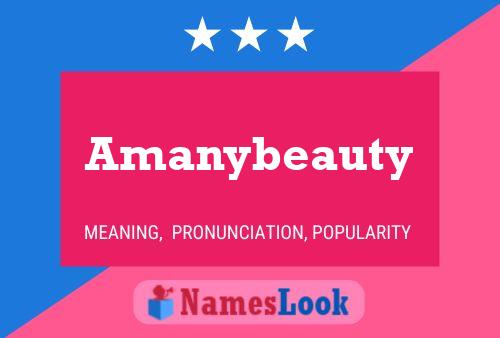 Amanybeauty Name Poster