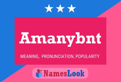 Amanybnt Name Poster