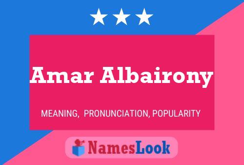 Amar Albairony Name Poster