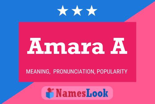 Amara A Name Poster