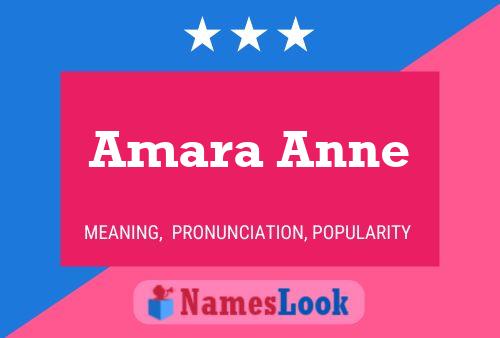 Amara Anne Name Poster