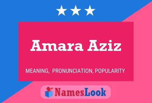 Amara Aziz Name Poster