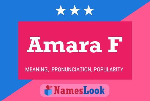 Amara F Name Poster