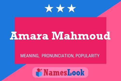 Amara Mahmoud Name Poster